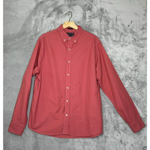 Hawker Rye Shirt Mens Regular Large Faded Rose Cotton Long Sleeve Casual Button